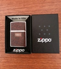 Brand New Ltd Edition 2012  Zippo Lighter 1951 Logo Faux Leather Wrap 