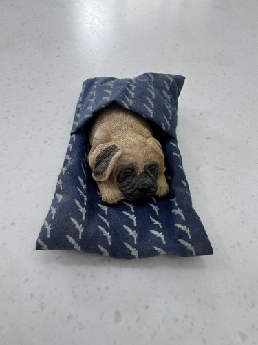 Sleeping pug dog figurine - pug,