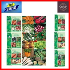 12 Pack Organic Vegetable Seeds - Complete Grow Your Own Kit for All Seasons