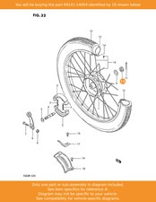 SUZUKI Nut, 09141-14004 OEM