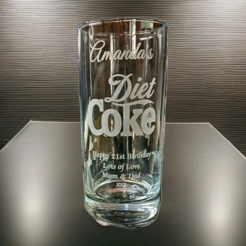 Personalised diet coke glass - personalised,