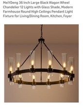 36'' Pendant 12 Light Wagon