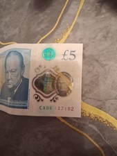 Early  KING CHARLES  CHURCHILL Polymer Five Pound Note  CA 06 Serial No. CA06 £5