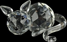 NEW CRYSTAL CAT FIGURINE