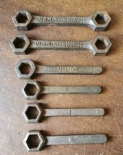 Joblot Of 6 Vintage Metal Bedstead Spanners To Clear. 