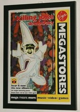 KILLING JOKE Framed A41996 `democracy` ALBUM original band promo ART poster  