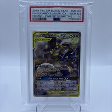 2019 POKEMON SM BLACK STAR PROMO #SM192 FULL ART/LUCARIO & MELMETAL GX PSA 10