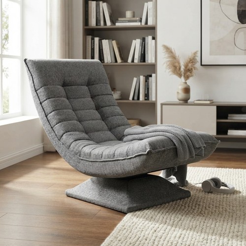 Luxury grey swivel floor chair - grey,