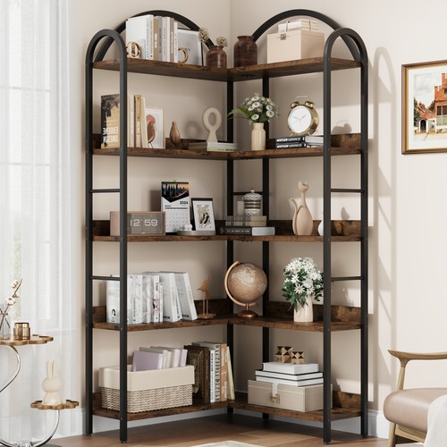 Corner bookcase tier l - 5-tier,