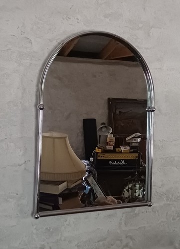 Chrome arched mirror
