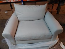 The White Company Evesham Love Seat Cotton Silver Chair Seating 2 Seater