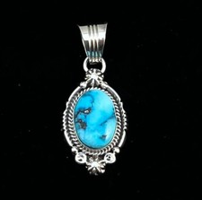 Blue kingman turquoise pendant