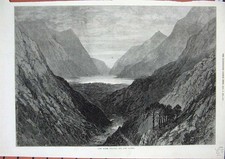 Original Old Antique Print