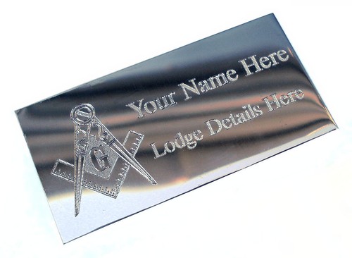 Engraved silver plaque regalia - engraved,