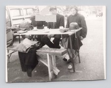 Old B&W Man Women Outdoors