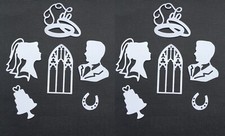 Wedding Bride & Groom Die Cuts - Assorted Colours, Invites, Cards, Stationery