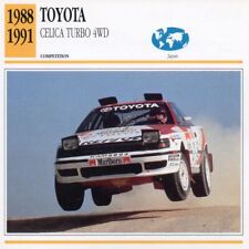 1988-1991 TOYOTA CELICA Turbo 4WD Racing Classic Car Photo/Info Maxi Card