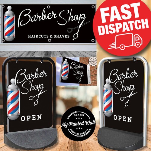 Barber shop pavement sign - barber,
