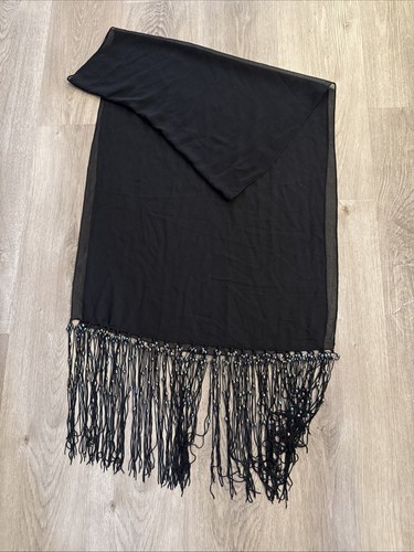 Shawl black silver - shawl, large