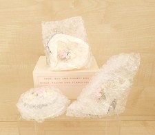 Avon Victorian Shoe, Bag & Trinket Box Set Vintage