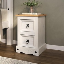 Corona White Bedside Cabinet 2