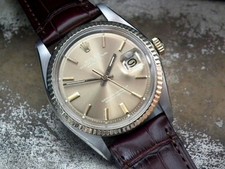 Beautiful 1977 Rolex Datejust Steel & Solid Rose Gold Sigma Vintage Watch