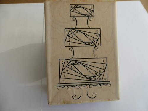 Wooden rubber stamp iris - stamp,