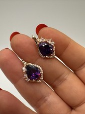 Teardrop Amethyst Earrings