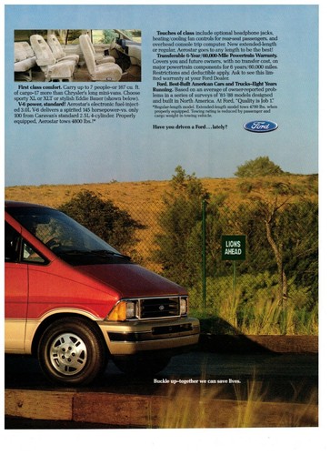 1989 ford caravan red - ford,