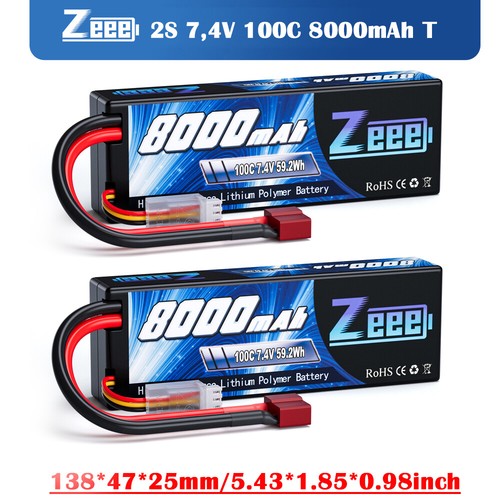 Zeee 2s lipo battery - 2x,