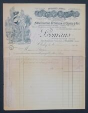 Invoice 1909 METALLIZATION OF ART OBJECT LEEMANS CLICHY illustrated 35