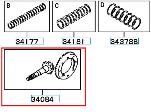 Pair conical transfer gear - transfer,
