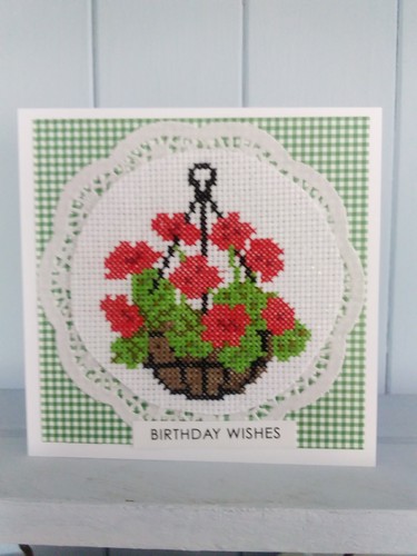 Completed cross stitch - cross,