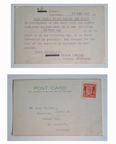 1943 guernsey occupation stamp - guernsey,
