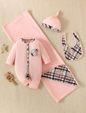 Baby Girl Gift Set, Hat Bib Baby Grow Blanket, Newborn,First Set, Romany Spanish