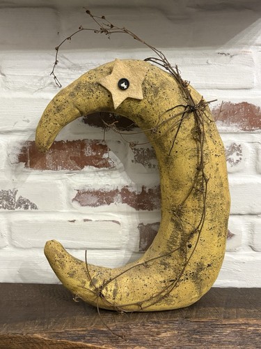 Folk art moon crescent - art,