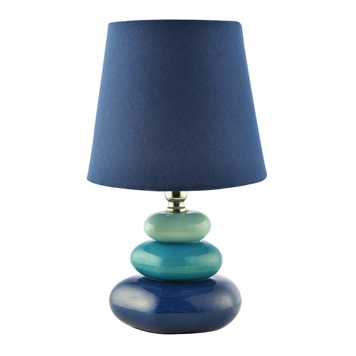 Ceramic pebble table lamp with - ceramic,