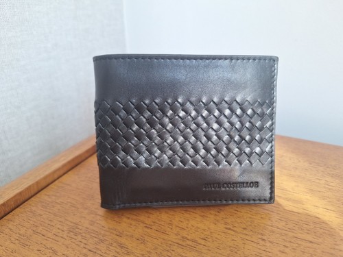 Black leather weave - leather,