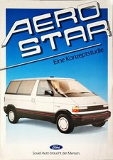 FORD HFX Ghia Aerostar leaflet brochure 1987 US