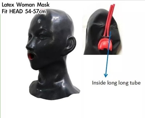 Latex hood mask closed - latex, eye