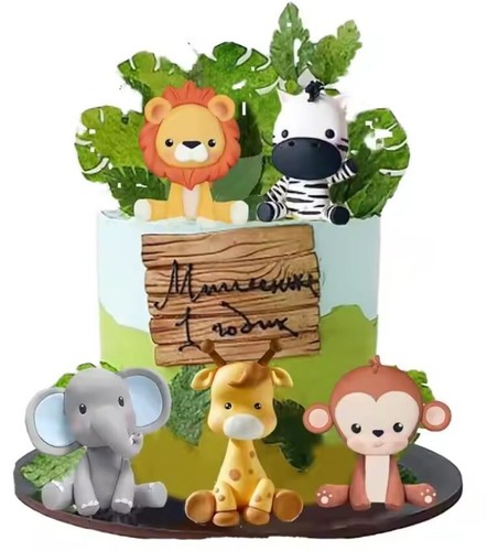 Jungle safari animal cake and - jungle,