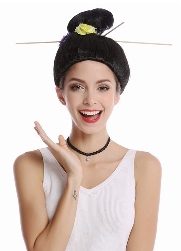 Wig black carnival halloween - carnival,
