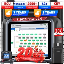 XTOOL D8W V2.0 Wireless Diagnostic Scanner ECU Coding Key Programming Tool Immo