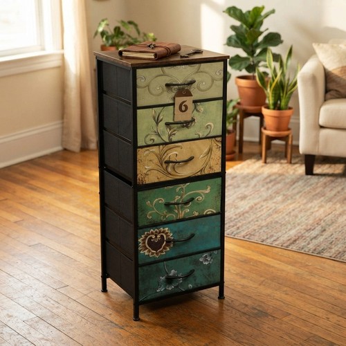 Bedroom drawer fabric - 6-drawer,