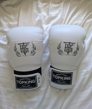 Topking Muay Thai Boxing Gloves Super Series White 16oz