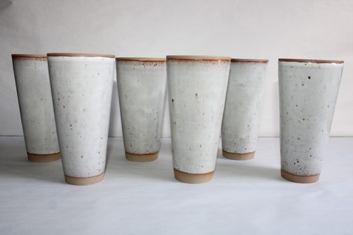 Stoneware timpani glass cups - 6,