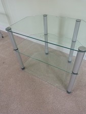 Glass Corner TV Unit Clear