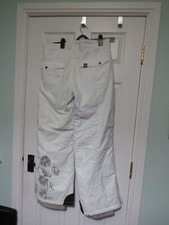 Roxy, womens ski trousers, white, patterned. size XL
