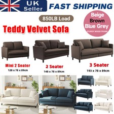 2/3 Seater Teddy Velvet Sofa