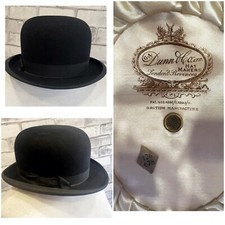GA Dunn & Co 1920s Bowler Hat Size 126 678 Air Vent British Made 190mm by 155mm